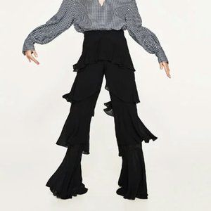 ZARA Layered Ruffle Pants